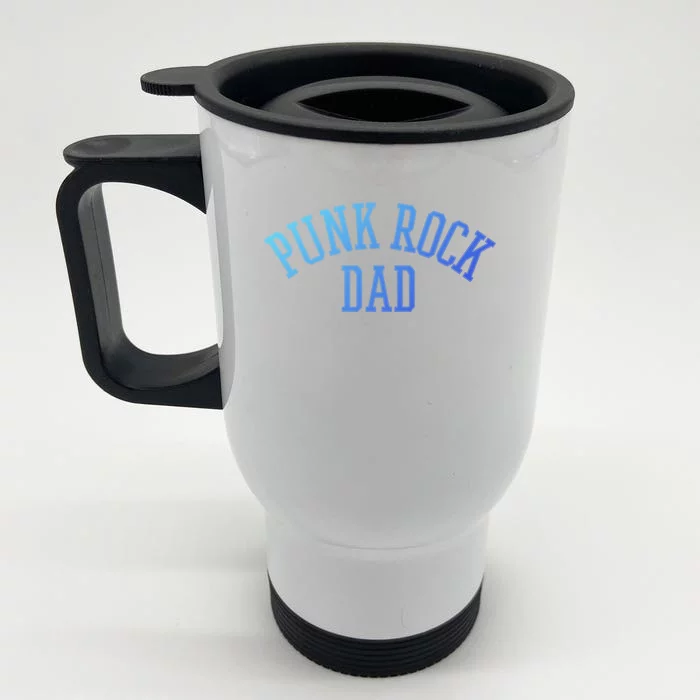 Punk Rock Dad Gift Tattoos Punker Rocker Ska Band Music Funny Gift Front & Back Stainless Steel Travel Mug