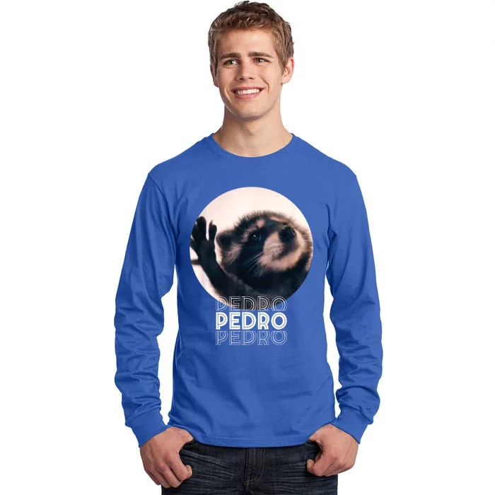 Pedro Racoon Dance Popular Internet Meme Mapache Dance Tall Long Sleeve T-Shirt