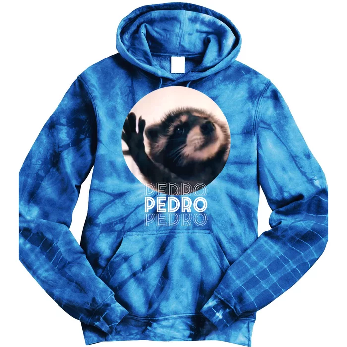 Pedro Racoon Dance Popular Internet Meme Mapache Dance Tie Dye Hoodie