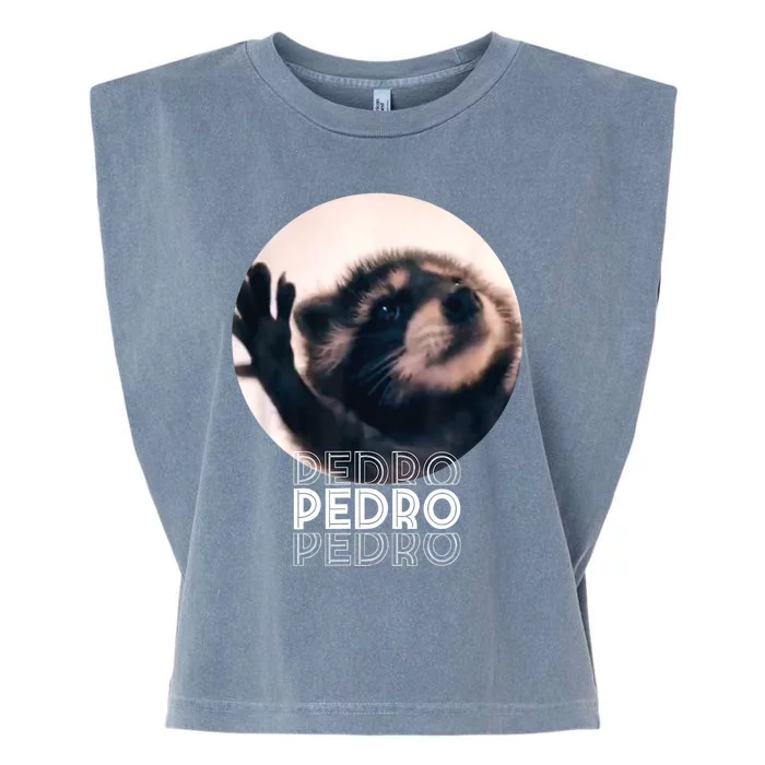 Pedro Racoon Dance Popular Internet Meme Mapache Dance Garment-Dyed Women's Muscle Tee