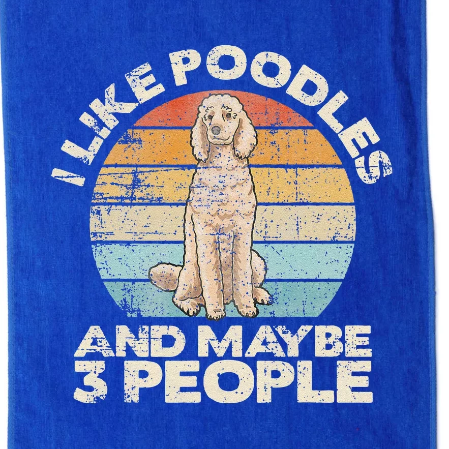 Poodle Retro Dog Lover Funny Poodle Platinum Collection Golf Towel