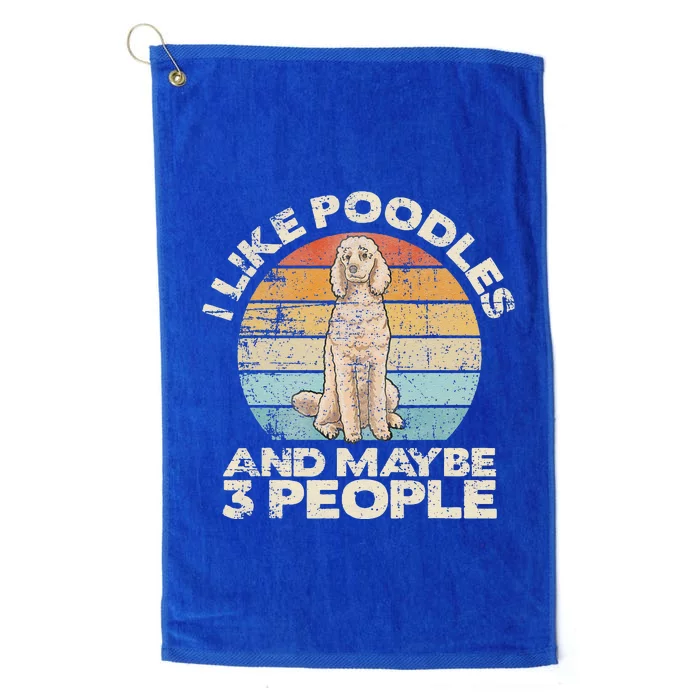 Poodle Retro Dog Lover Funny Poodle Platinum Collection Golf Towel