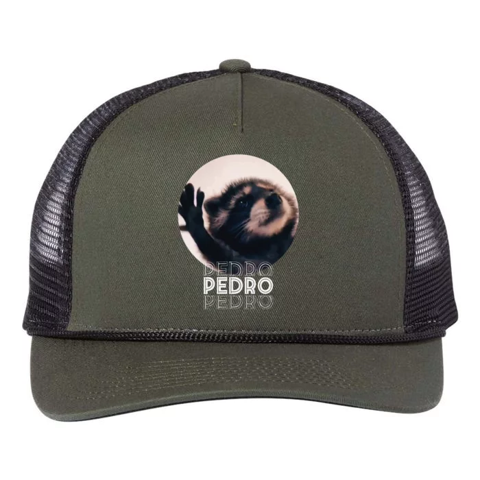 Pedro Racoon Dance Popular Internet Meme Mapache Dance Retro Rope Trucker Hat Cap