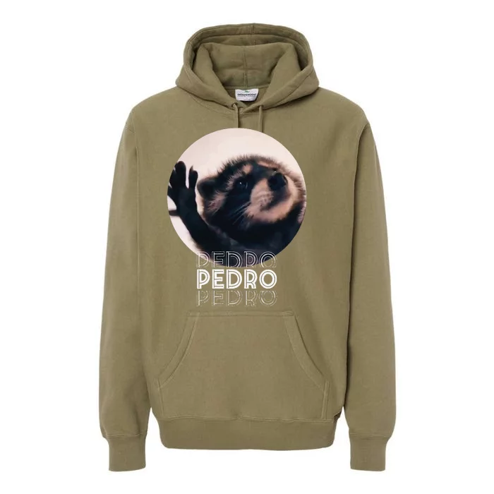 Pedro Racoon Dance Popular Internet Meme Mapache Dance Premium Hoodie