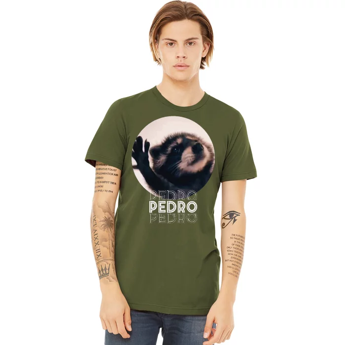 Pedro Racoon Dance Popular Internet Meme Mapache Dance Premium T-Shirt