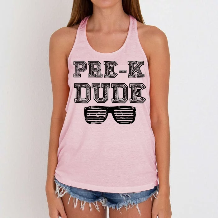 Pre-K Dude Women's Knotted Racerback Tank