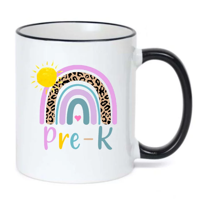 Pre-K Rainbow Teacher Student Back To School Black Color Changing Mug