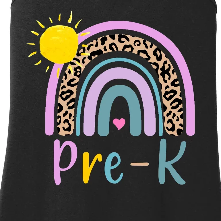 Pre-K Rainbow Teacher Student Back To School Ladies Essential Tank