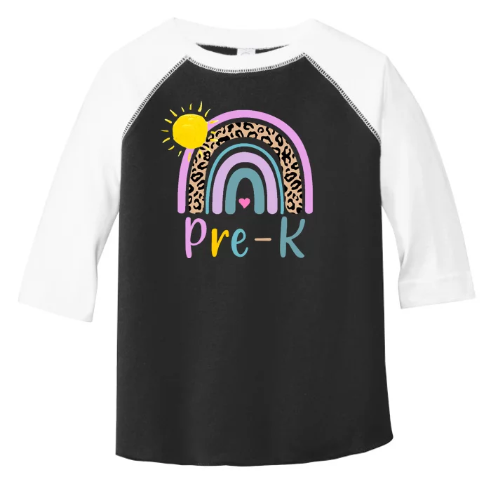 Pre-K Rainbow Teacher Student Back To School Toddler Fine Jersey T-Shirt