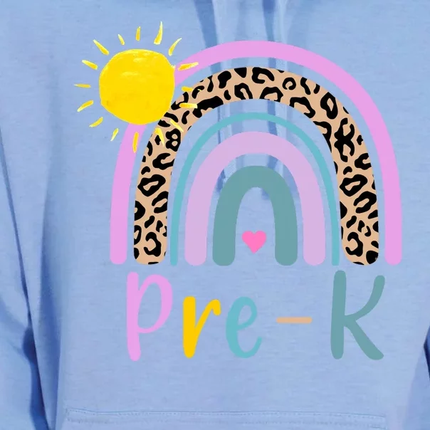 Pre-K Rainbow Teacher Student Back To School Unisex Surf Hoodie