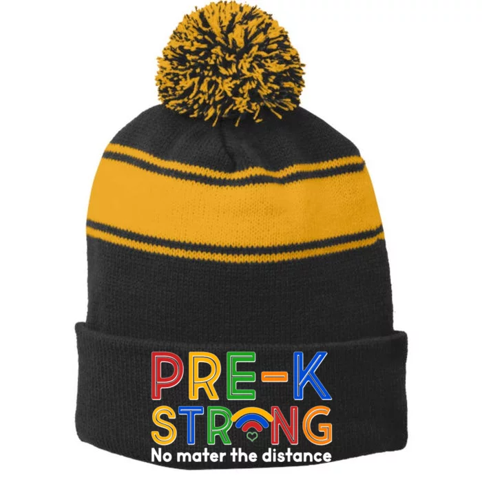 Pre-K Strong No Matter The Difference Wi-fi Stripe Pom Pom Beanie