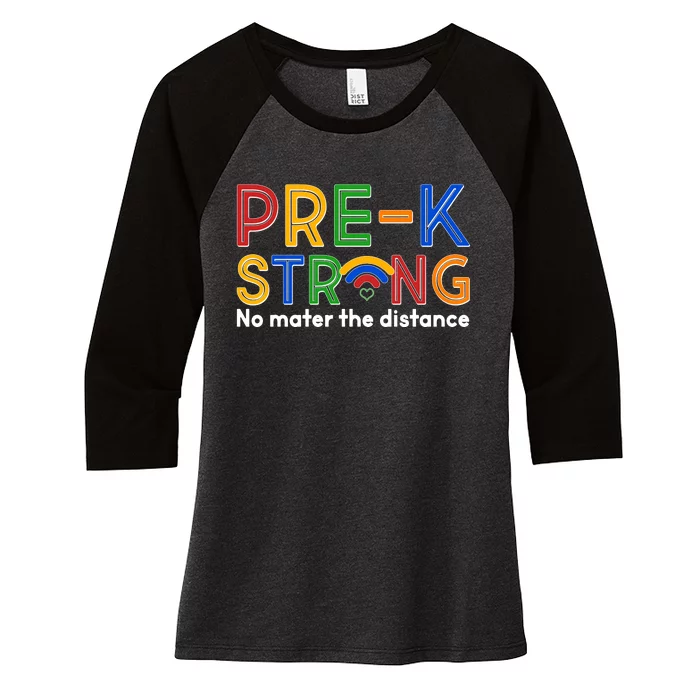 Pre-K Strong No Matter The Difference Wi-fi Women's Tri-Blend 3/4-Sleeve Raglan Shirt