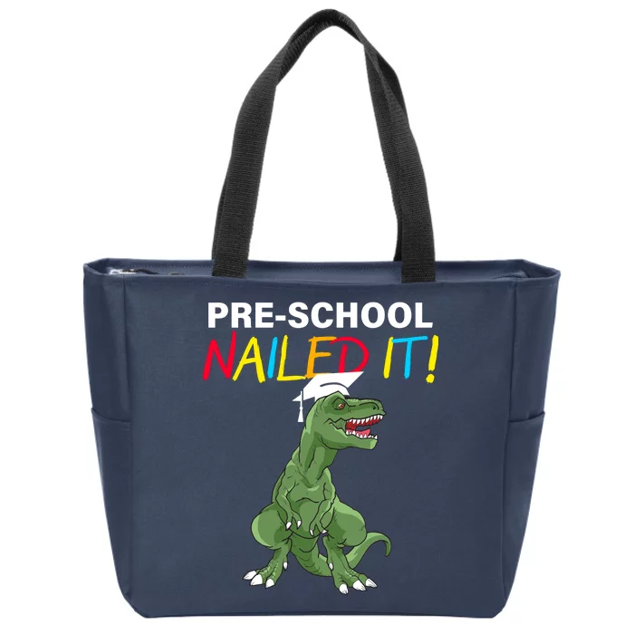 Pre-School Nailed It Dinosaur Zip Tote Bag