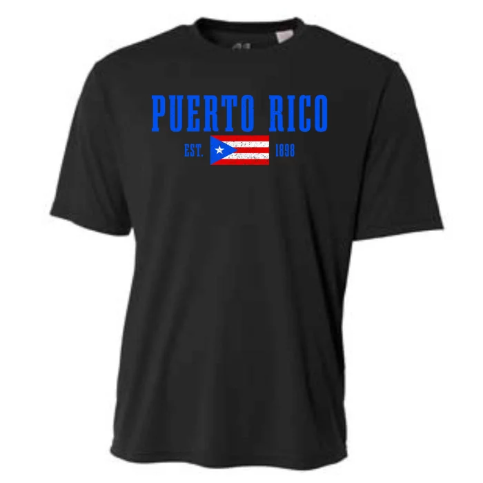 Puerto Rico Est 1898 Puerto Rican Flag Pride Gift Cooling Performance Crew T-Shirt