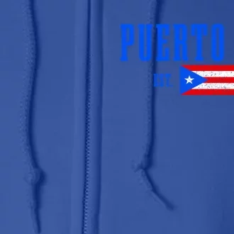 Puerto Rico Est 1898 Puerto Rican Flag Pride Gift Full Zip Hoodie