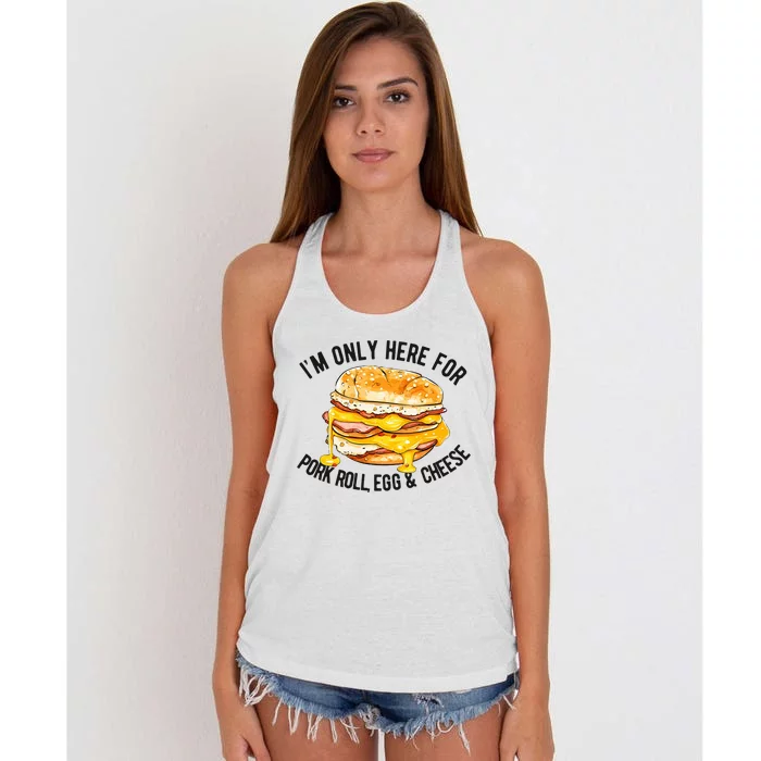 Pork Roll Egg And Cheese New Jersey Pride Nj Women's Knotted Racerback Tank