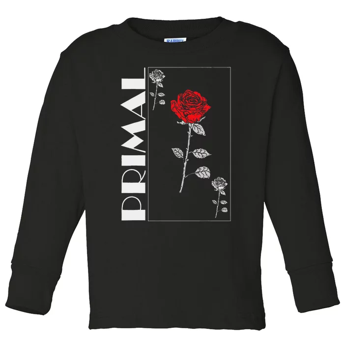 Primal Rose Empyre Floral Rose Flower Toddler Long Sleeve Shirt