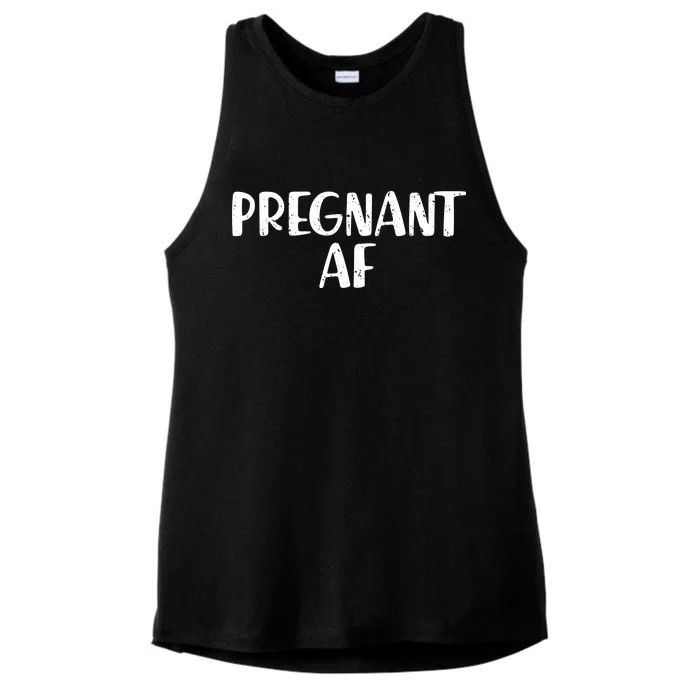 Pregnant AF Ladies Tri-Blend Wicking Tank