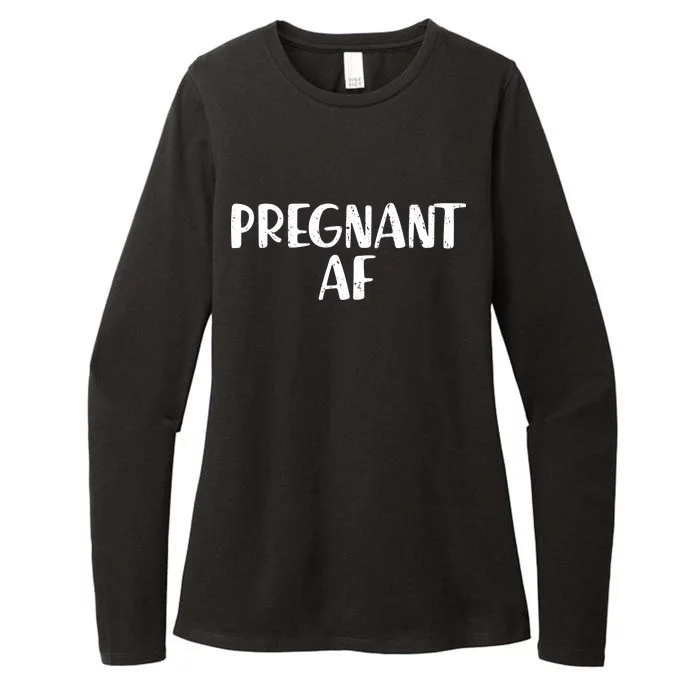 Pregnant AF Womens CVC Long Sleeve Shirt