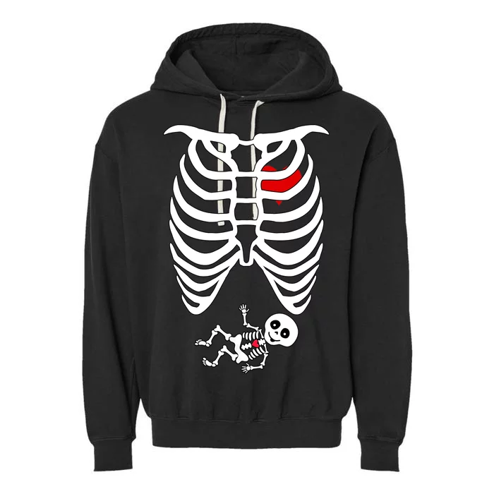 Pregnant Skeleton Garment-Dyed Fleece Hoodie