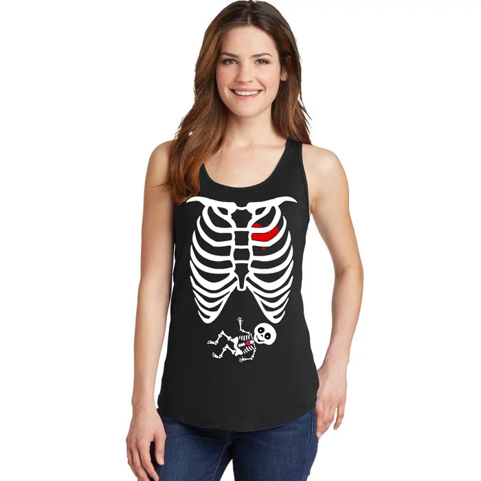 Pregnant Skeleton Ladies Essential Tank