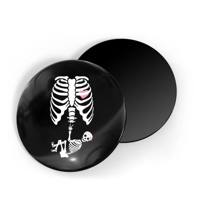 Pregnant Skeleton Baby Girl Halloween Costume Magnet