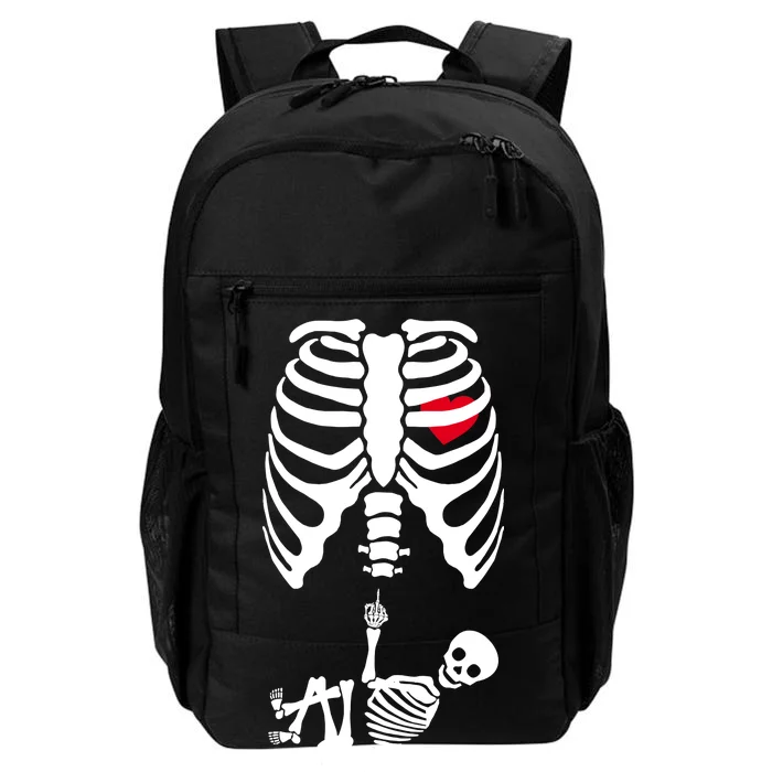 Pregnant Skeleton Baby Middle Finger Costume Daily Commute Backpack