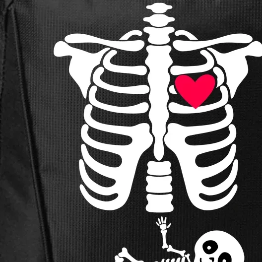 Pregnant Skeleton Ribcage with Baby Costume City Backpack