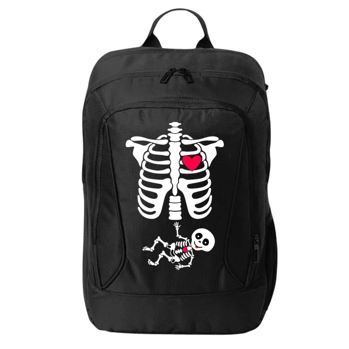 Pregnant Skeleton Ribcage with Baby Costume City Backpack