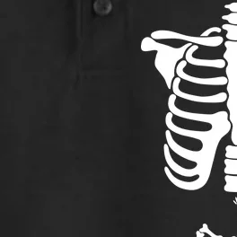 Pregnant Skeleton Ribcage with Baby Costume Dry Zone Grid Performance Polo