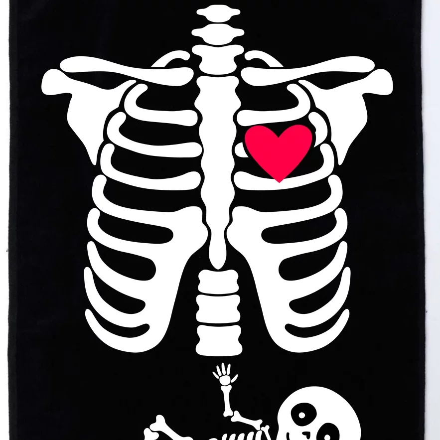 Pregnant Skeleton Ribcage with Baby Costume Platinum Collection Golf Towel