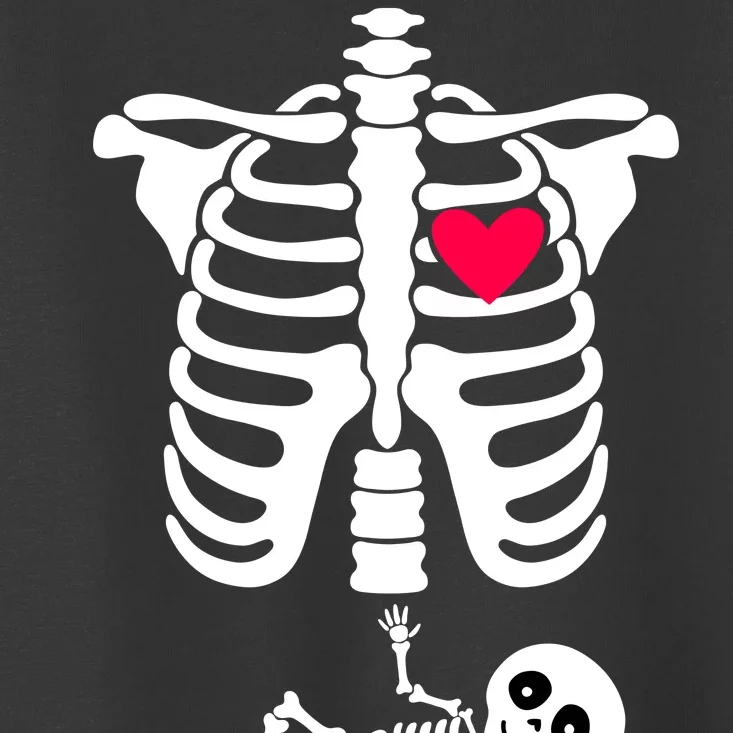 Pregnant Skeleton Ribcage with Baby Costume Toddler T-Shirt