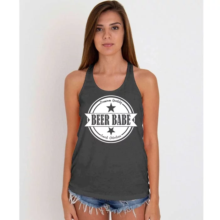 Premium Quality Beer Babe Finest Selection Women's Knotted Racerback Tank