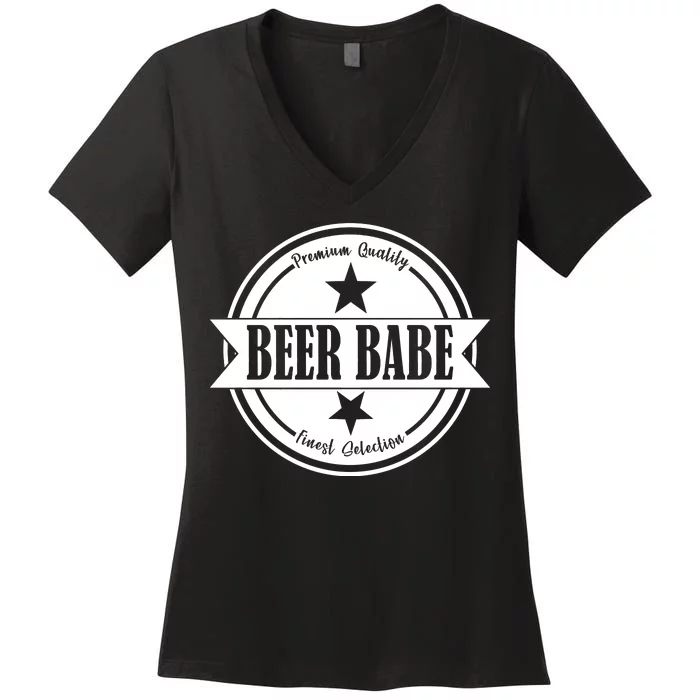 Premium Quality Beer Babe Finest Selection Women's V-Neck T-Shirt