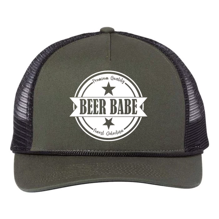 Premium Quality Beer Babe Finest Selection Retro Rope Trucker Hat Cap