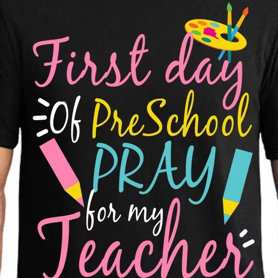 Preschool Pre K Pray For My Teacher Funny Pajama Set