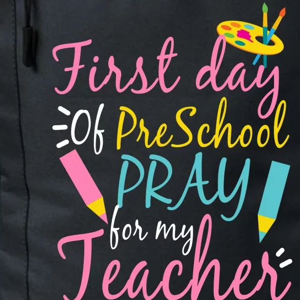 Preschool Pre K Pray For My Teacher Funny Daily Commute Backpack