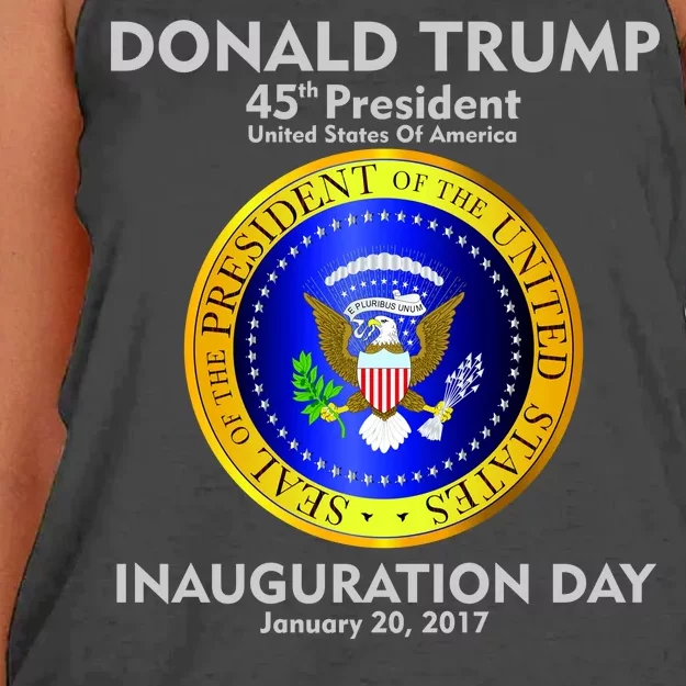 President Donald J. Trump Inauguration Day 2017 Women's Knotted Racerback Tank