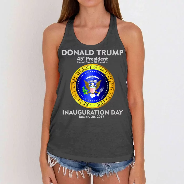 President Donald J. Trump Inauguration Day 2017 Women's Knotted Racerback Tank