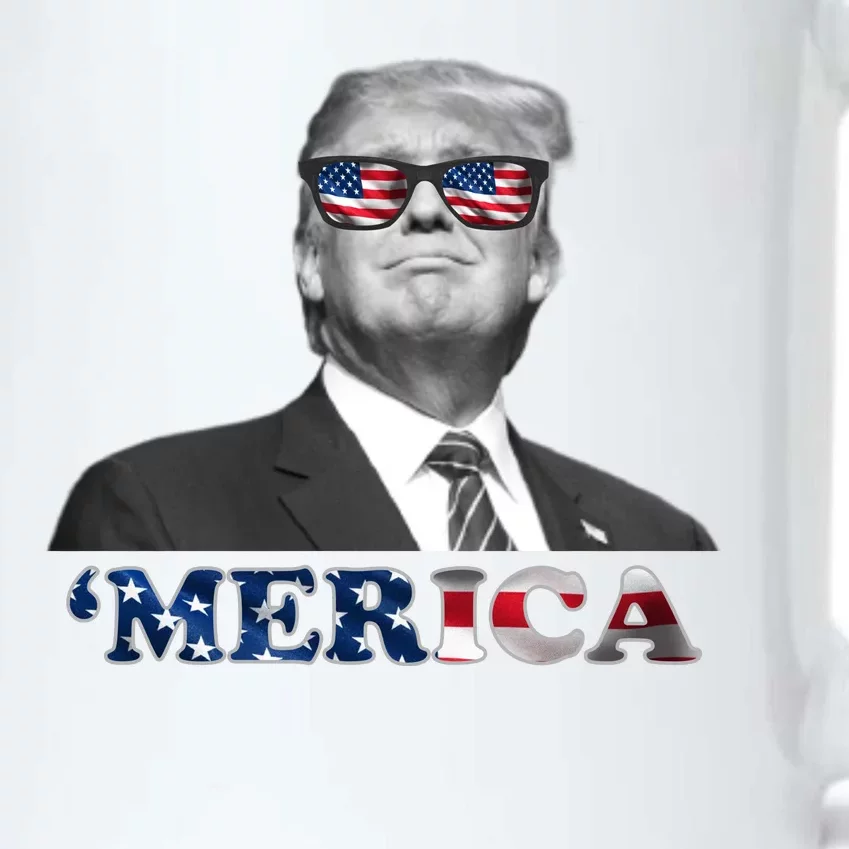 President Donald Trump Merica Patriotic USA Flag Black Color Changing Mug