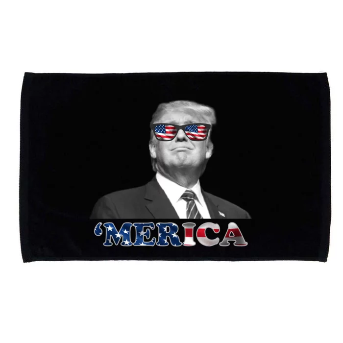 President Donald Trump Merica Patriotic USA Flag Microfiber Hand Towel