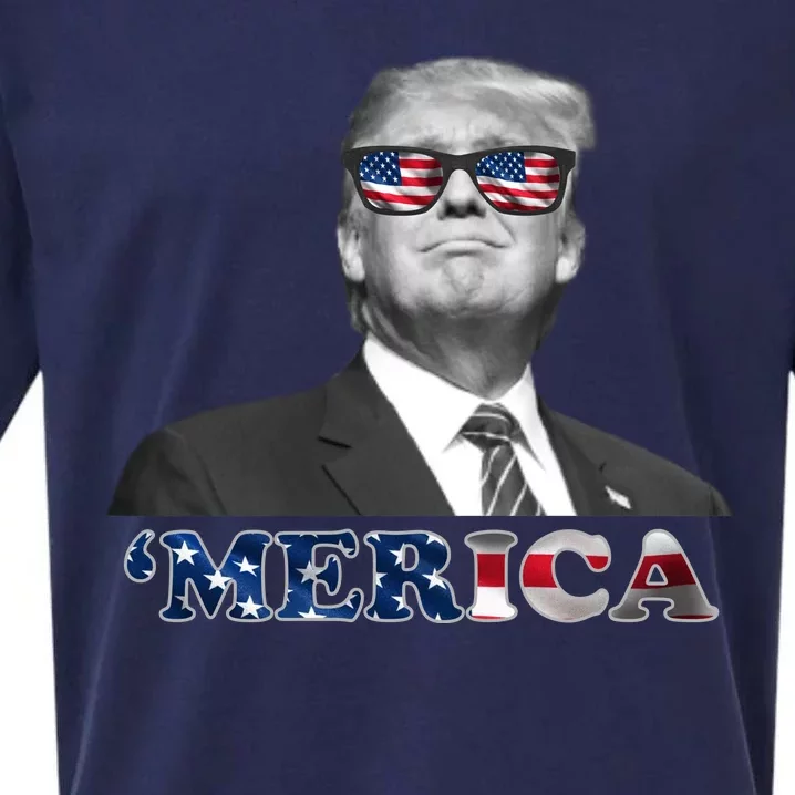 President Donald Trump Merica Patriotic USA Flag Sueded Cloud Jersey T-Shirt