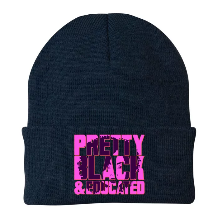 Pretty Black & Educated Black History Month Knit Cap Winter Beanie