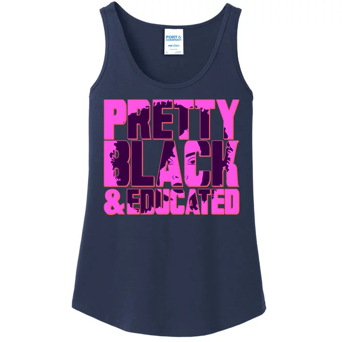 Pretty Black & Educated Black History Month Ladies Essential Tank