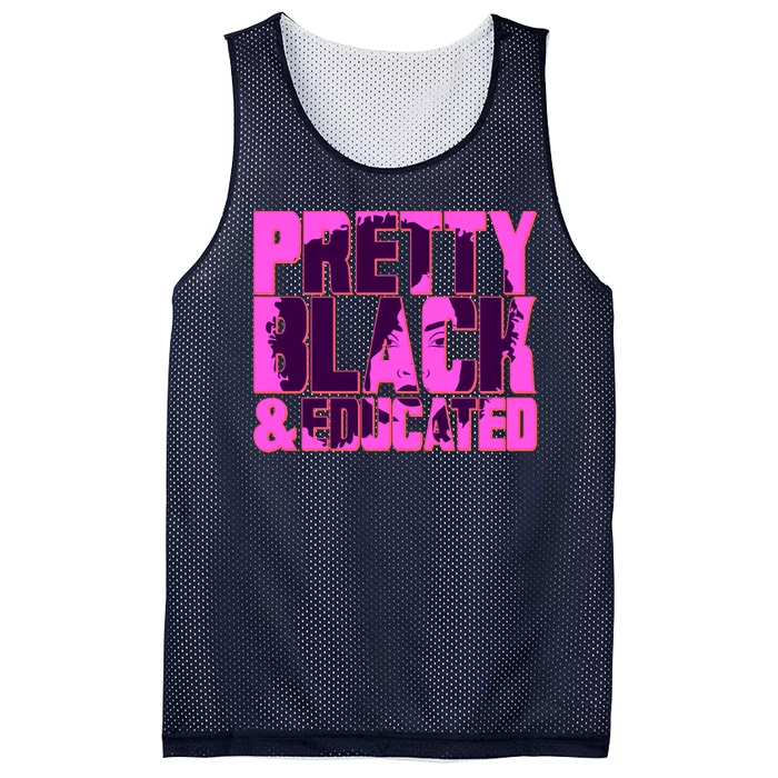 Pretty Black & Educated Black History Month Mesh Reversible Basketball Jersey Tank