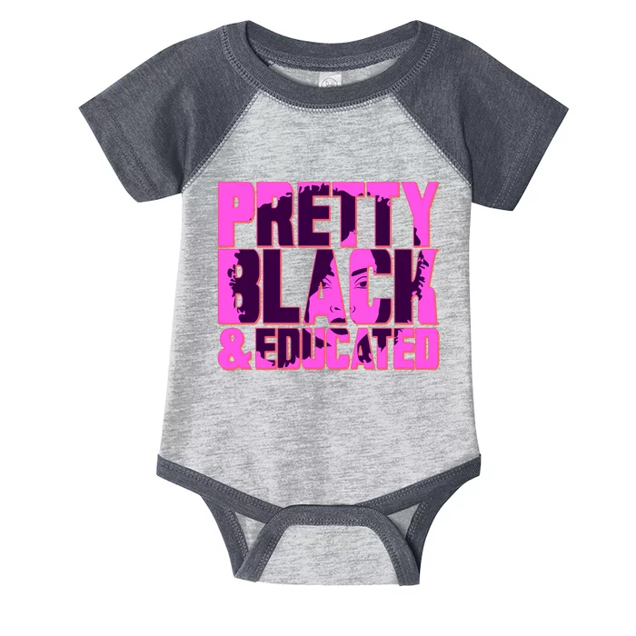 Pretty Black & Educated Black History Month Infant Baby Jersey Bodysuit