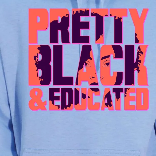 Pretty Black & Educated Black History Month Unisex Surf Hoodie