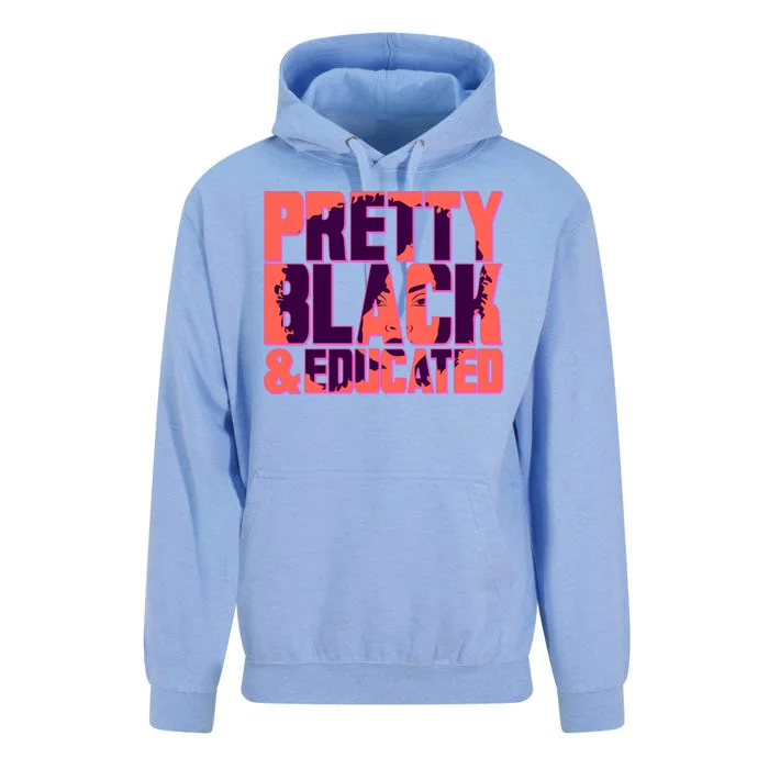 Pretty Black & Educated Black History Month Unisex Surf Hoodie