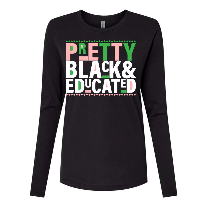 Pretty Black And Educated Womens Cotton Relaxed Long Sleeve T-Shirt