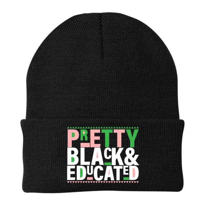 Pretty Black And Educated Knit Cap Winter Beanie